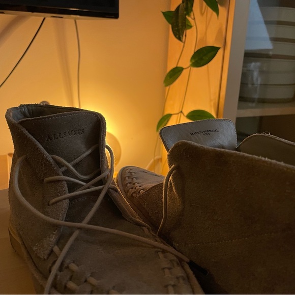 All Saints lace suede Leon boot - Picture 2 of 9